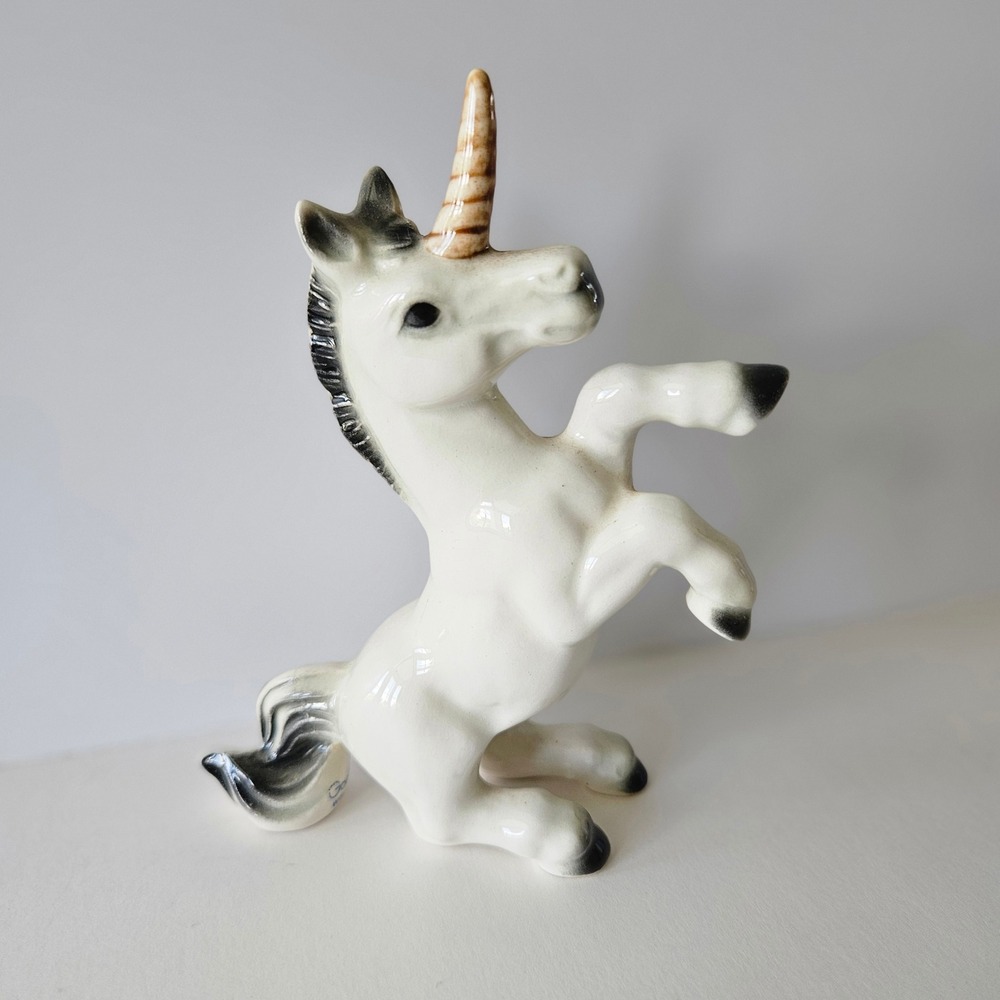 Vtg Goebel Unicorn on Haunches Porcelain Figurine Made in Germany 5in